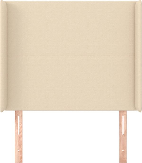 vidaXL Ζελατοειδής Προσκέφαλος, κρεμ, 103x16x118/128 cm, ύφασμα