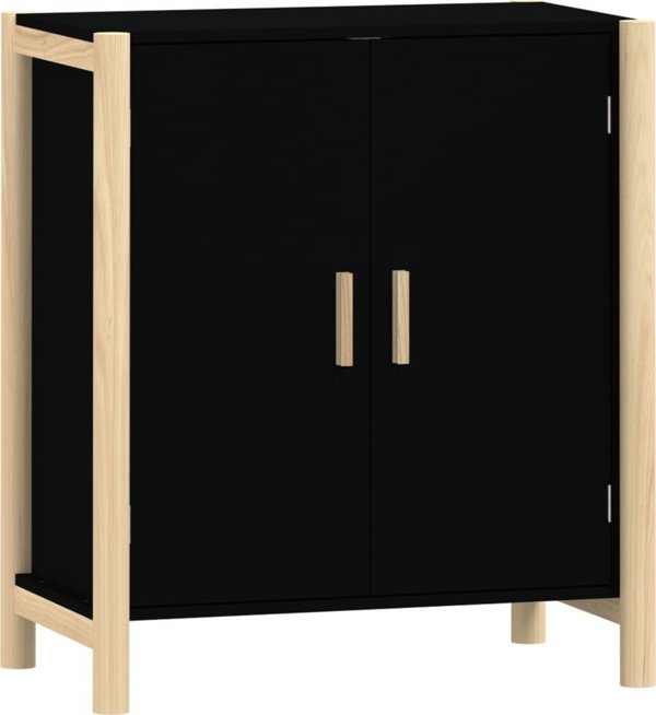 vidaXL Ντουλάπι, μαύρο, 62x38x70 εκ., ξυλοπαραγωγό υλικό