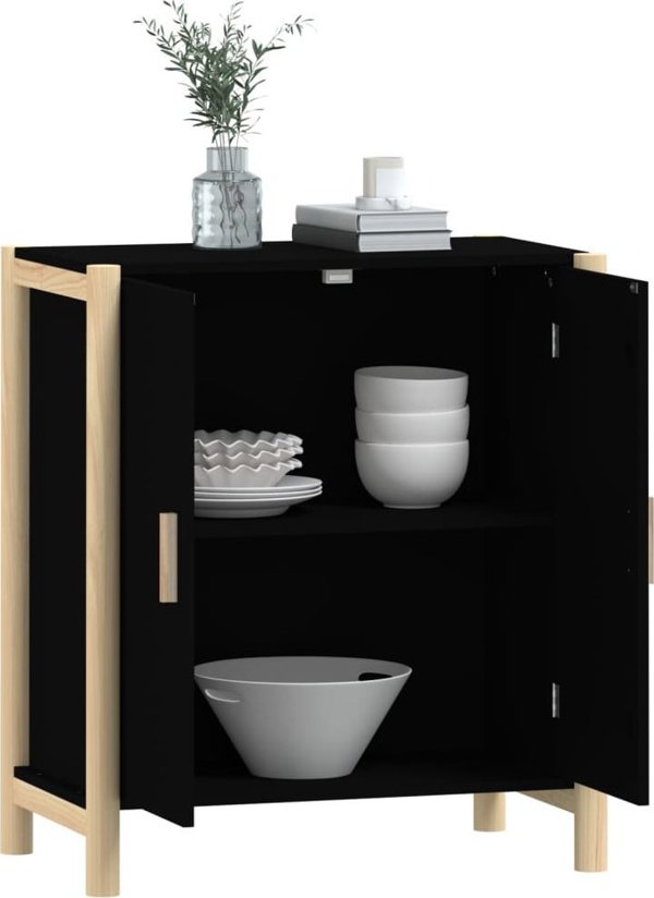 vidaXL Ντουλάπι, μαύρο, 62x38x70 εκ., ξυλοπαραγωγό υλικό