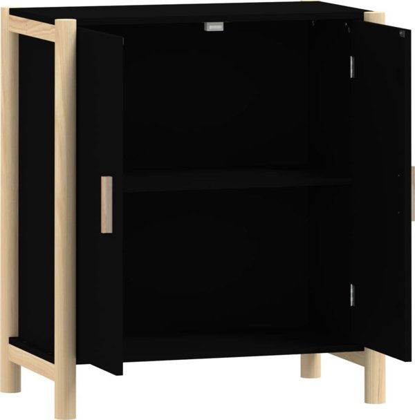 vidaXL Ντουλάπι, μαύρο, 62x38x70 εκ., ξυλοπαραγωγό υλικό