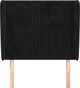 vidaXL Zaglowek uszak 93x23x118/128 cm μαύρο βελούδο