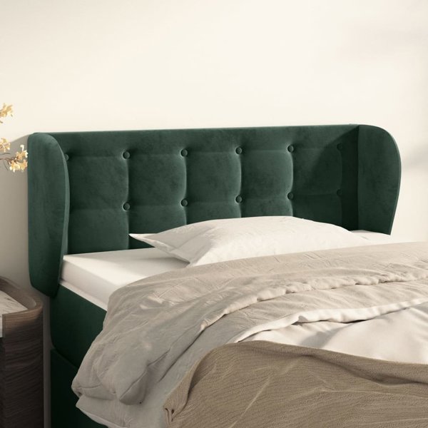 vidaXL Zaglowek uszak, skouto prasino, 93x23x78/88 cm, aksamitno