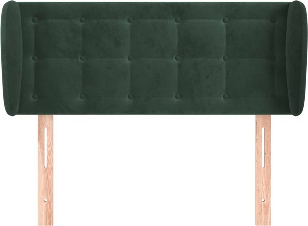 vidaXL Zaglowek uszak, skouto prasino, 93x23x78/88 cm, aksamitno