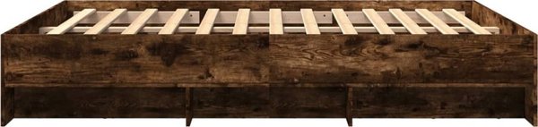 vidaXL Κρεβάτι χωρίς στρώμα, καπνιστό δρυς, 150x200 εκ.