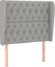 vidaXL Ανοιχτογκρι Προσκέφαλο Uszak, 93x23x118/128 εκ