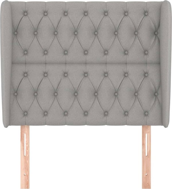 vidaXL Ανοιχτογκρι Προσκέφαλο Uszak, 93x23x118/128 εκ