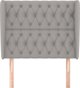 vidaXL Ανοιχτογκρι Προσκέφαλο Uszak, 93x23x118/128 εκ