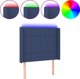 vidaXL Κεφαλάρι κρεβατιού με LED, μπλε, 103x16x118/128 cm, ύφασμα