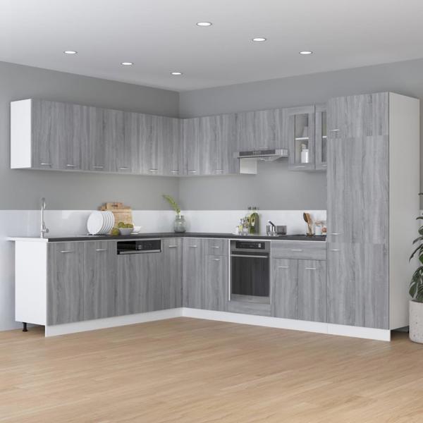 vidaXL Επιδαπέδιο ντουλάπι με συρτάρι, γκρι δρυς Sonoma, 60x46x81.5 εκ