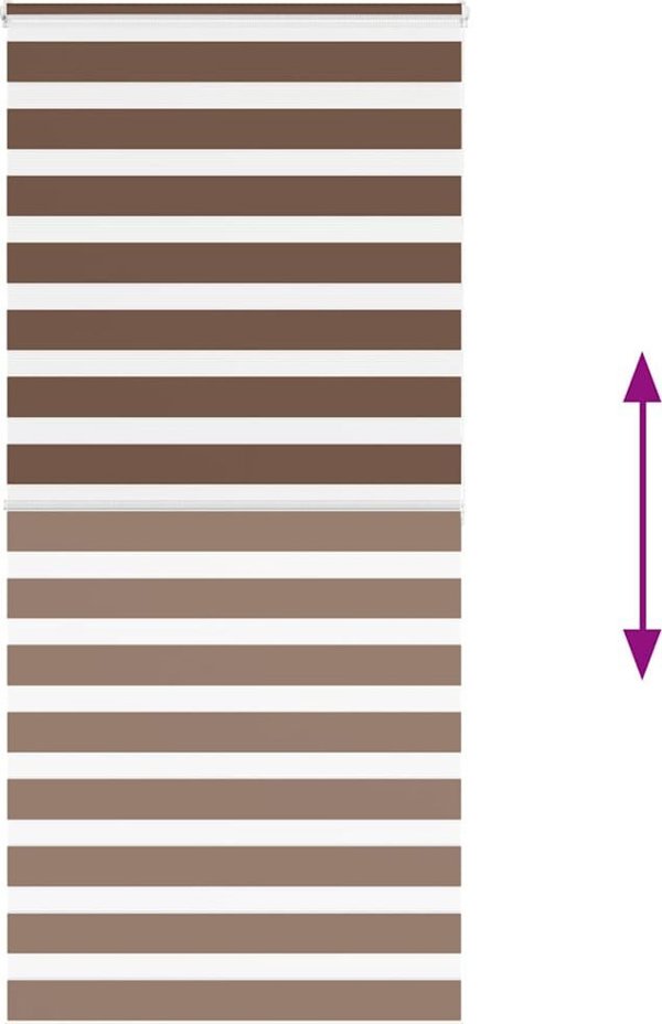 vidaXL Ρόλερ Zebra Μπεζ από Πολυεστέρα, Πλάτος Υφάσματος 95,9 cm