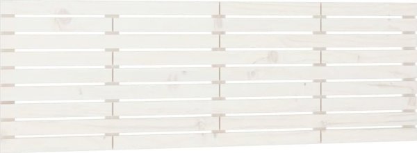 vidaXL Κεφαλάρι κρεβατιού λευκό 166x3x63 cm από μασίφ ξύλο πεύκου