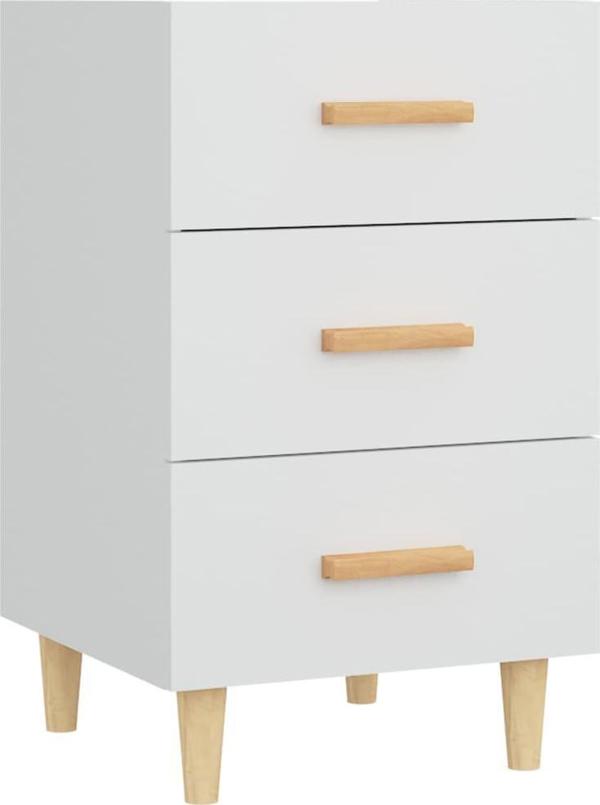 vidaXL Κομοδίνο, λευκό, 40x40x66 εκ, σύνθετο ξύλο