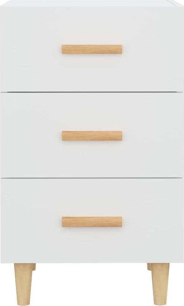 vidaXL Κομοδίνο, λευκό, 40x40x66 εκ, σύνθετο ξύλο