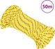 vidaXL Linka zeglarska, zolta, 4 mm, 50 m, polipropylen