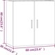 vidaXL Ντουλάπι τοίχου, λευκό, 60x30x60 εκ., ξύλινο υλικό