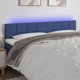 vidaXL Zaglowek do lozka z LED, niebieski, 160x5x78/88 cm, tkanina