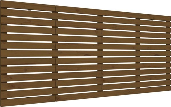 vidaXL Κεφαλάρι κρεβατιού μέλι-καφέ 156x3x91,5 cm από ξύλο πεύκου