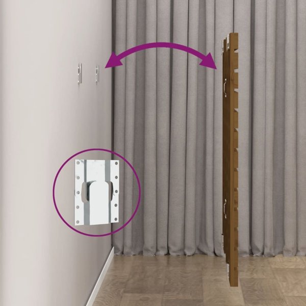 vidaXL Κεφαλάρι κρεβατιού μέλι-καφέ 156x3x91,5 cm από ξύλο πεύκου