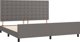 vidaXL Rama lozka z zaglowkiem szara 200x200 cm sztuczna skora