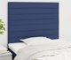 vidaXL Προσκέφαλα κρεβατιού 2 τεμ. μπλε 90x5x78/88 cm ύφασμα