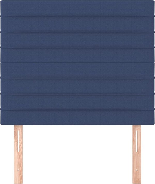 vidaXL Προσκέφαλα κρεβατιού 2 τεμ. μπλε 90x5x78/88 cm ύφασμα