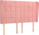 vidaXL Zaglowek uszak, ροζ, 147x23x118/128 cm, βελούδο