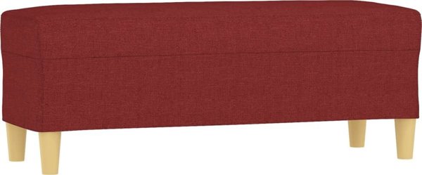 vidaXL Lawka winna czerwen 100x35x41 cm tapicerowana tkanina
