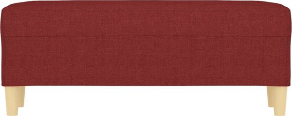 vidaXL Lawka winna czerwen 100x35x41 cm tapicerowana tkanina
