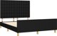 vidaXL Κρεβάτι με προσκέφαλο, μαύρο, 140x200 cm, επενδυμένο με ύφασμα