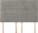 vidaXL Zaglowki do lozka, 4 szt., jasnoszare, 72x5x78/88 cm, aksamit