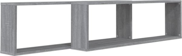 vidaXL Polki scienne, 2 szt., szary dab sonoma, 100x15x30 cm