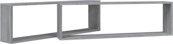 vidaXL Polki scienne, 2 szt., szary dab sonoma, 100x15x30 cm