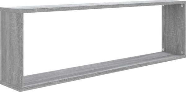 vidaXL Polki scienne, 2 szt., szary dab sonoma, 100x15x30 cm
