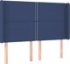 vidaXL Κρεβάτι Κοντινεντάλ με Στρώμα, Μπλε, 140x200 εκ, Υφασμάτινο