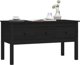 vidaXL Stolik kawowy, czarny, 102x49x55 cm, lite drewno sosnowe