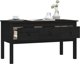 vidaXL Stolik kawowy, czarny, 102x49x55 cm, lite drewno sosnowe