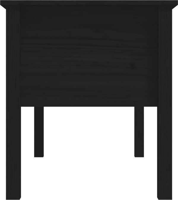 vidaXL Stolik kawowy, czarny, 102x49x55 cm, lite drewno sosnowe