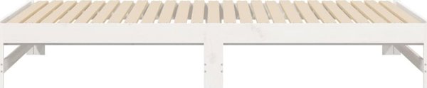 vidaXL Αναδιπλούμενο κρεβάτι, λευκό, 2x(80x200) εκ., μασίφ ξύλο πεύκου