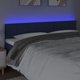 vidaXL Προσκέφαλος κρεβατιού με LED, μπλε, 180x5x78/88 cm, ύφασμα