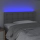 vidaXL Zagolowek do lozka z LED, jasnoszary, 90x5x78/88 cm, tkanina