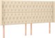 vidaXL Λιτώ 180x200 cm με στρώμα, κρεμ ύφασμα