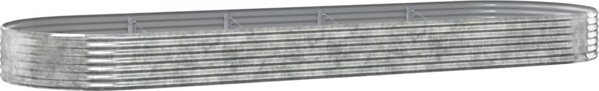vidaXL vidaXL Donica ogrodowa, malowana proszkowo stal, 450x140x36 cm srebrna