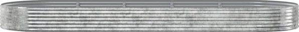 vidaXL vidaXL Donica ogrodowa, malowana proszkowo stal, 450x140x36 cm srebrna