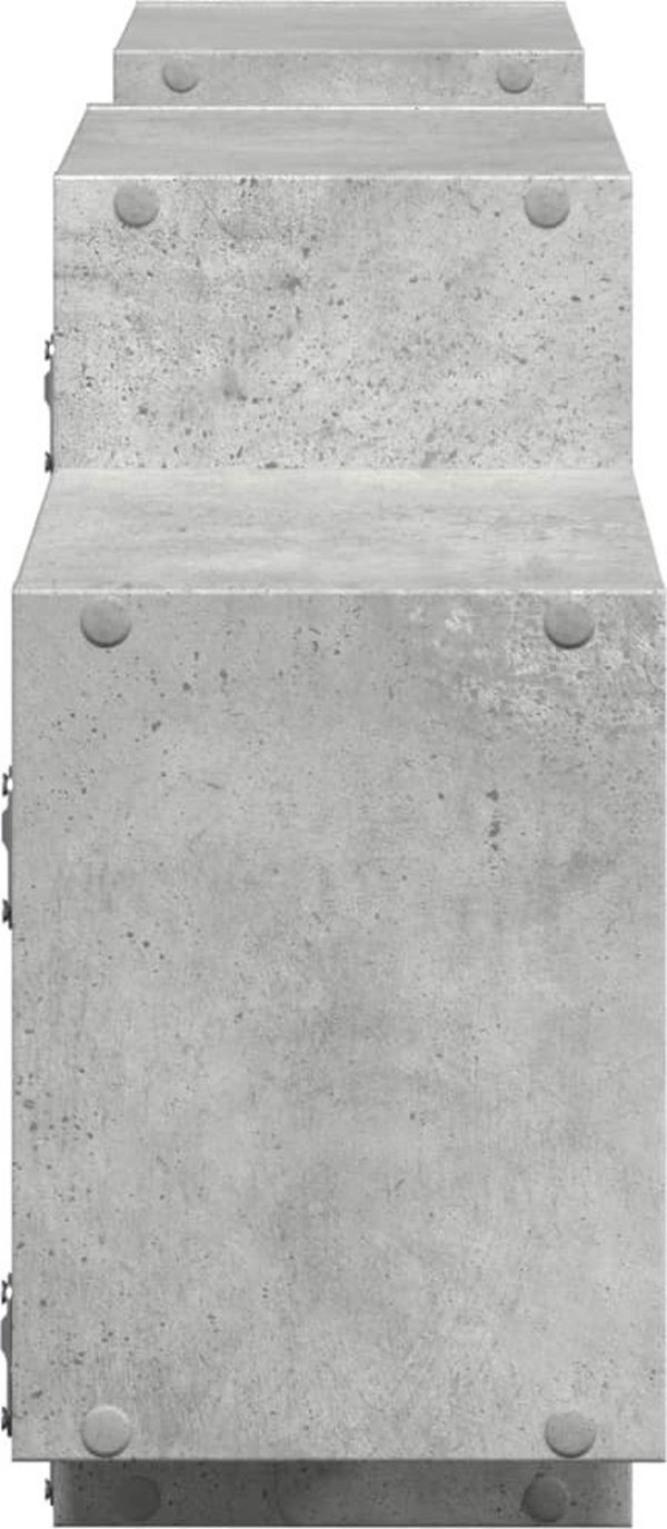vidaXL Polka stilini toixou, gkri betono, 129x18x42 cm