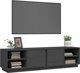 vidaXL Szafka pod telewizor, szara, 156x40x40 cm, lite drewno sosnowe