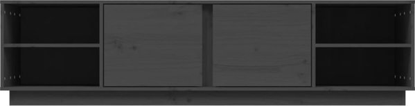 vidaXL Szafka pod telewizor, szara, 156x40x40 cm, lite drewno sosnowe