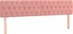 vidaXL Κεφαλάρι κρεβατιού με LED, ροζ, 180x7x78/88 cm, βελούδο