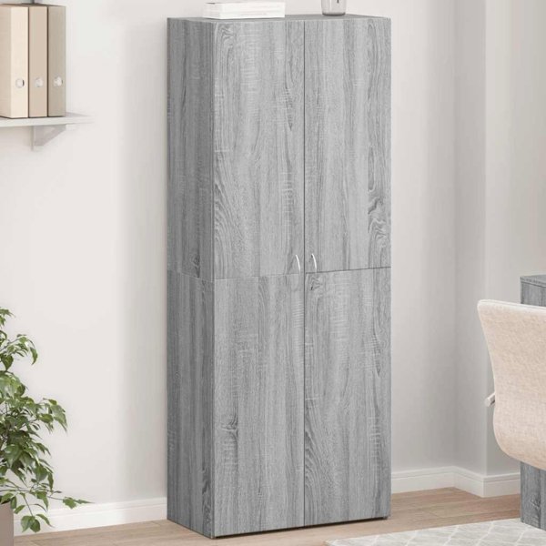 vidaXL Ντουλάπι Αρχειοθέτησης 60x32x153 εκ. σε Γκρι Sonoma Χρώμα από Επεξεργασμένο Ξύλο