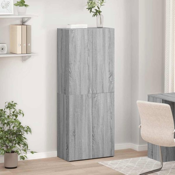 vidaXL Ντουλάπι Αρχειοθέτησης 60x32x153 εκ. σε Γκρι Sonoma Χρώμα από Επεξεργασμένο Ξύλο