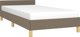 vidaXL Rama lozka z zaglowkiem kolor taupe 90x200 cm obita tkanina